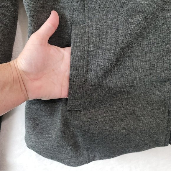 Hem & Thread Women's Asymmetrical Full Zip Riding Jacket Grey Size Medium - Picture 3 of 16